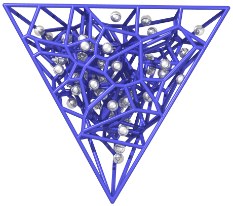 Voronoi tessellation in a tetrahedron